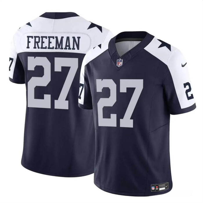 Men's Dallas Cowboys #27 Royce Freeman Navy/White 2023 F.U.S.E Thanksgiving Vapor Untouchable Limited Stitched Football Jersey